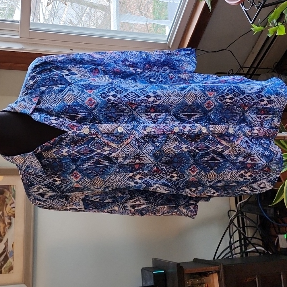 Bon worth women's see through blouse size XL